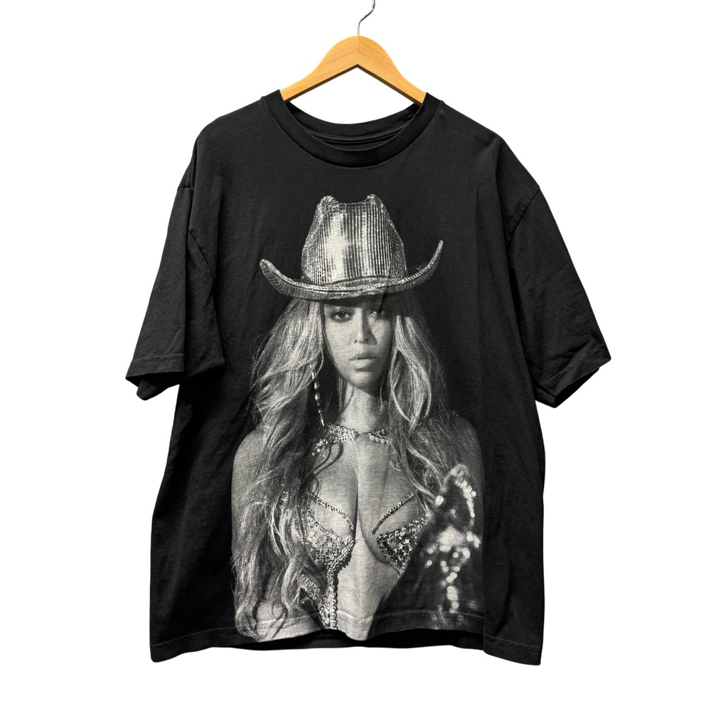 Beyoncé T-Shirt Cowboy Carter RWT2023 Adult XL Renaissance World Tour Black Tee